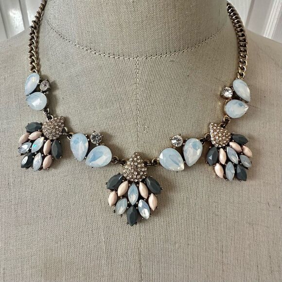 J.Crew Opalescent Statement Bib Necklace - Picture 1 of 9